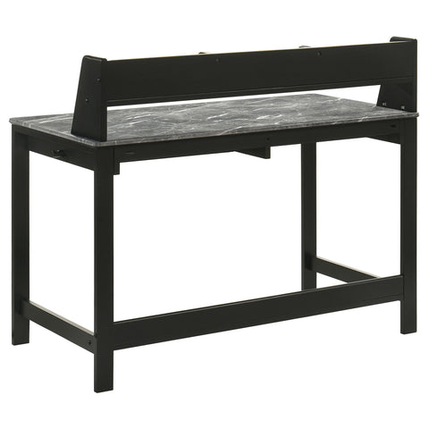 Benford 47-inch SmartTop Writing Desk with Shelf Grey Stone and Black