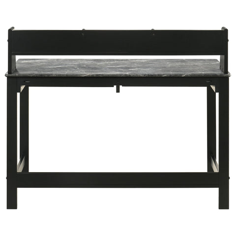 Benford 47-inch SmartTop Writing Desk with Shelf Grey Stone and Black