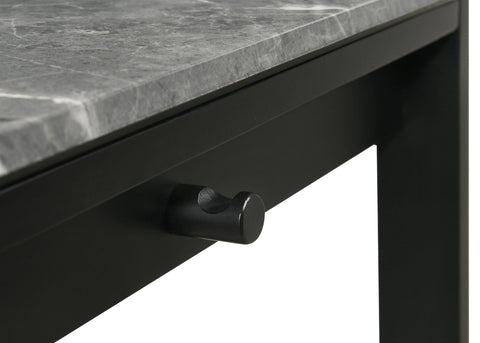 Benford 47-inch SmartTop Writing Desk with Shelf Grey Stone and Black