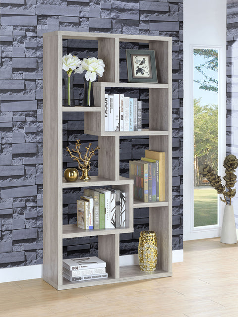 Colima 71-inch 6-shelf Bookshelf Grey DriftwoodGrey Driftwood