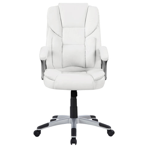 Ellorie Upholstered Adjustable Home Office Desk Chair WhiteWhite
