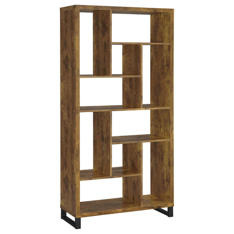 Aurora 71-inch 6-shelf Bookshelf Rustic NutmegRustic Nutmeg