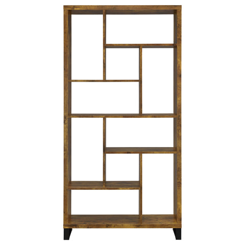 Aurora 71-inch 6-shelf Bookshelf Rustic NutmegRustic Nutmeg