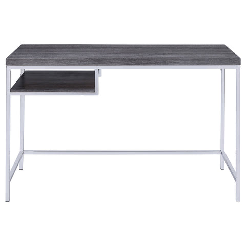 Louis 47-inch 1-shelf Writing Desk Weathered GreyWeathered Grey
