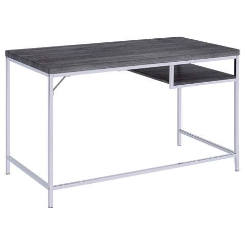 Louis 47-inch 1-shelf Writing Desk Weathered GreyWeathered Grey