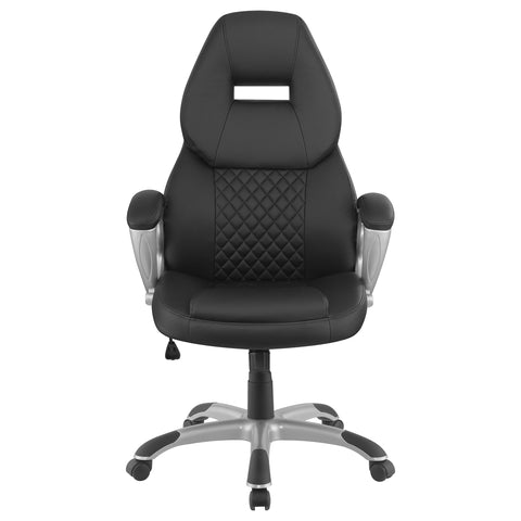 Trea Upholstered Adjustable Home Office Desk Chair BlackBlack