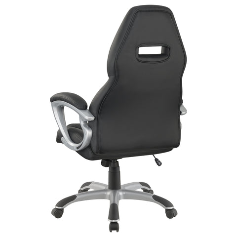 Trea Upholstered Adjustable Home Office Desk Chair BlackBlack