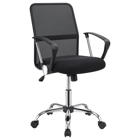 Jonah Upholstered Adjustable Mesh Office Desk Chair BlackBlack