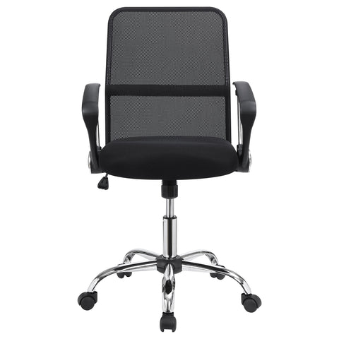 Jonah Upholstered Adjustable Mesh Office Desk Chair BlackBlack