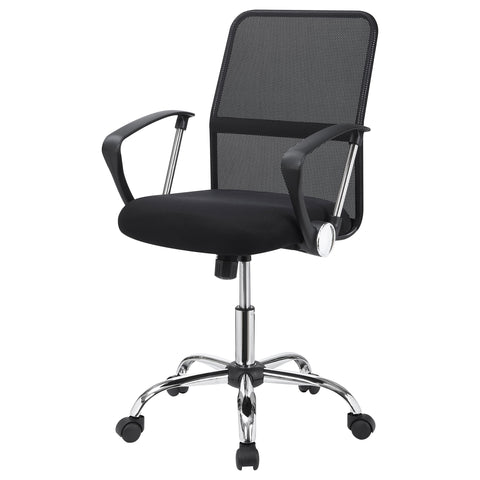 Jonah Upholstered Adjustable Mesh Office Desk Chair BlackBlack