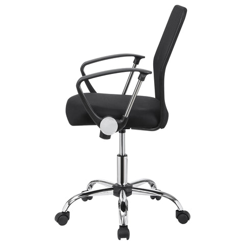 Jonah Upholstered Adjustable Mesh Office Desk Chair BlackBlack