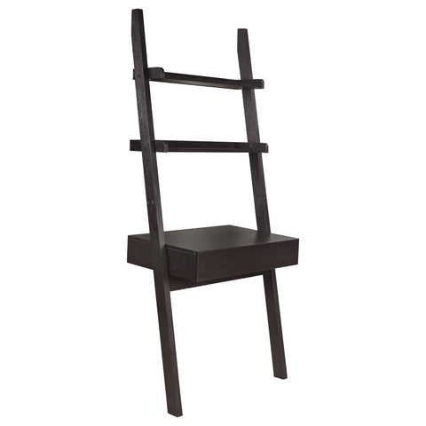 Malthe 3-piece Ladder Desk and Bookcase Set CappuccinoCappuccino