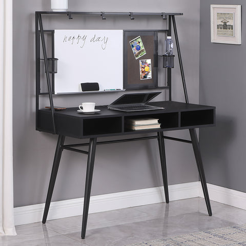 Kailani 47-inch Writing Desk with Whiteboard and USB BlackBlack