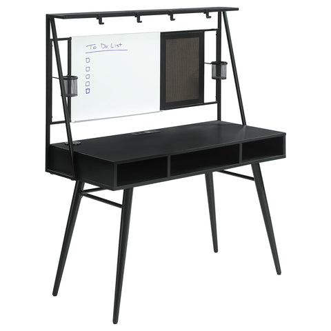 Kailani 47-inch Writing Desk with Whiteboard and USB BlackBlack