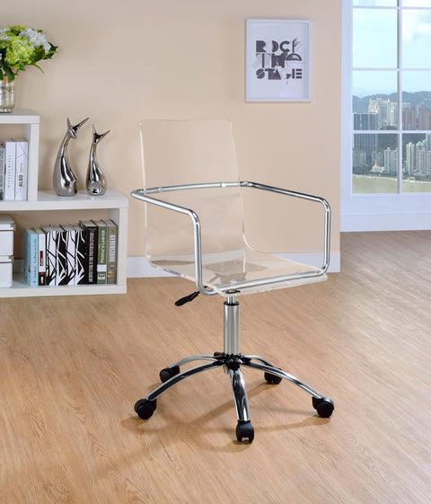 Sonya Acrylic Adjustable Home Office Desk Chair ClearClear