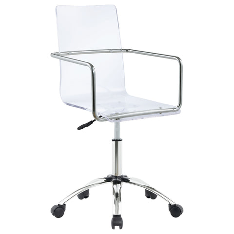 Sonya Acrylic Adjustable Home Office Desk Chair ClearClear
