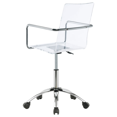 Sonya Acrylic Adjustable Home Office Desk Chair ClearClear