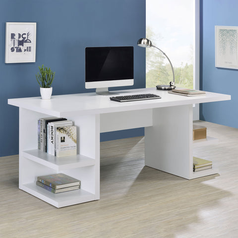 Kendall 71-inch 4-shelf Engineered Wood Writing Desk WhiteWhite