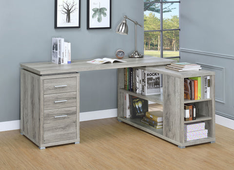 Berkeley 60-inch 3-drawer L-Shape Computer Desk Grey DriftwoodGrey Driftwood