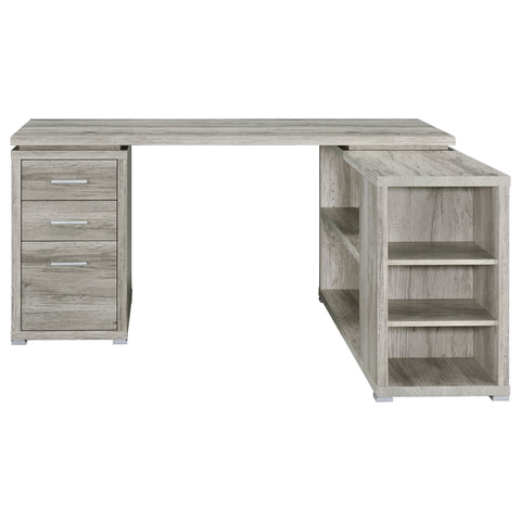 Berkeley 60-inch 3-drawer L-Shape Computer Desk Grey DriftwoodGrey Driftwood