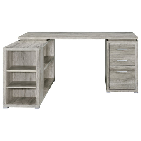 Berkeley 60-inch 3-drawer L-Shape Computer Desk Grey DriftwoodGrey Driftwood