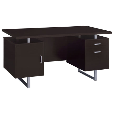 Merced 60-inch 2-drawer Office Computer Desk CappuccinoCappuccino
