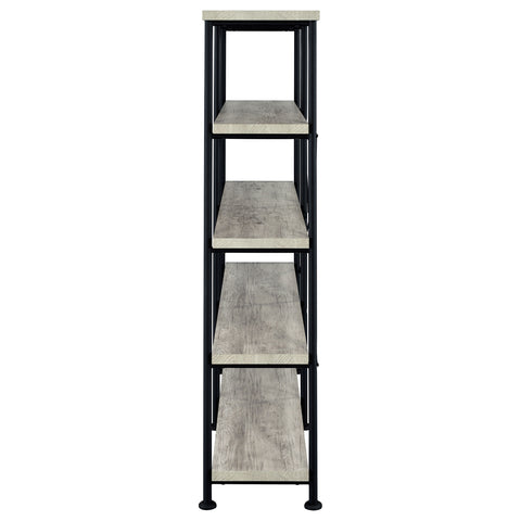 Rowan 63-inch 4-shelf Double Bookshelf Grey DriftwoodGrey Driftwood