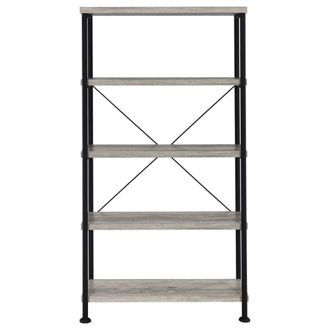 Rowan 63-inch 4-shelf Bookshelf Grey DriftwoodGrey Driftwood