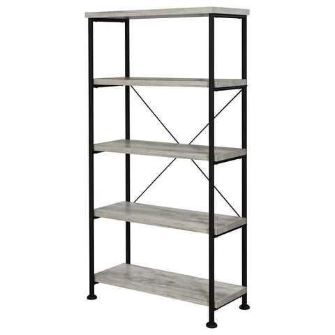 Rowan 63-inch 4-shelf Bookshelf Grey DriftwoodGrey Driftwood