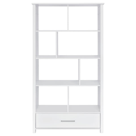 Eliska 68-inch 4-shelf Storage Bookshelf White High GlossWhite High Gloss