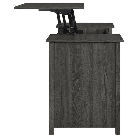 Eliska 60-inch 4-drawer Lift Top Office Desk Weathered GreyWeathered Grey