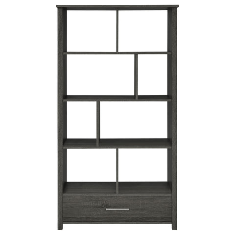 Eliska 68-inch 4-shelf Storage Bookshelf Weathered GreyWeathered Grey