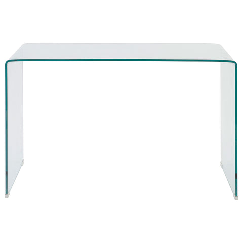 Edna 47-inch Tempered Bent Glass Writing Desk ClearClear