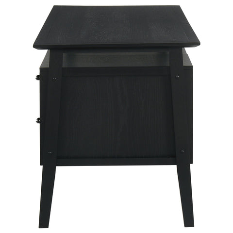 Franklin 64-inch 4-Drawer Double Pedestal Computer Desk Black