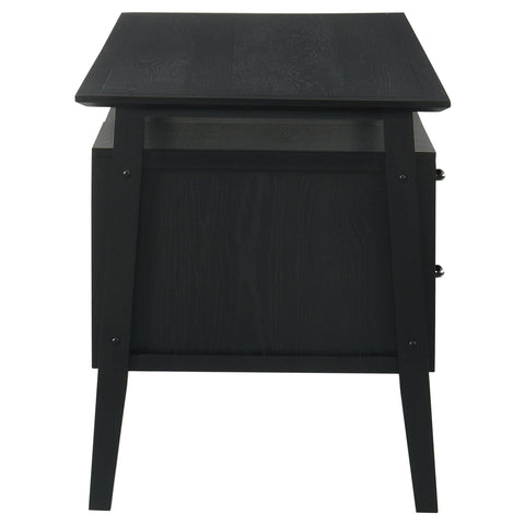 Franklin 64-inch 4-Drawer Double Pedestal Computer Desk Black