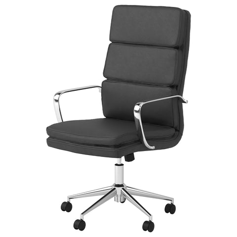 Cobie Upholstered Adjustable High Back Office Chair BlackBlack