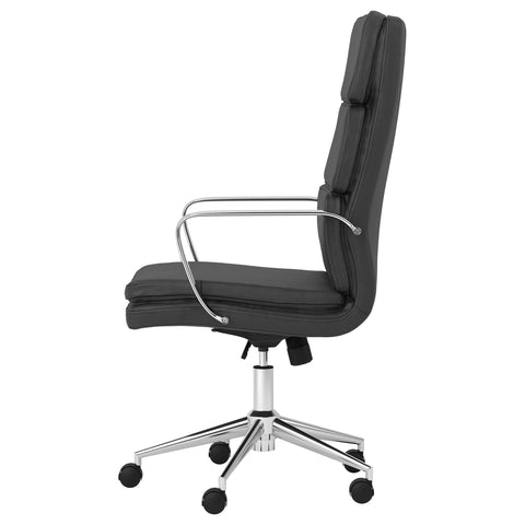 Cobie Upholstered Adjustable High Back Office Chair BlackBlack