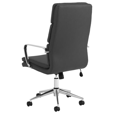 Cobie Upholstered Adjustable High Back Office Chair BlackBlack