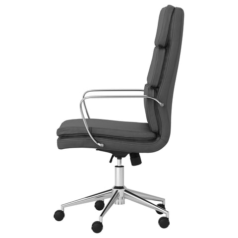 Cobie Upholstered Adjustable High Back Office Chair GreyGrey