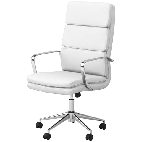 Cobie Upholstered Adjustable High Back Office Chair WhiteWhite