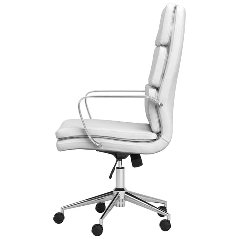 Cobie Upholstered Adjustable High Back Office Chair WhiteWhite