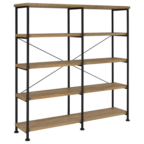 Croyden 63-inch 4-shelf Double Bookshelf Mango