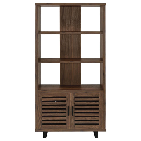 Wren 71-inch 3-shelf Cabinet Bookcase WalnutWalnut