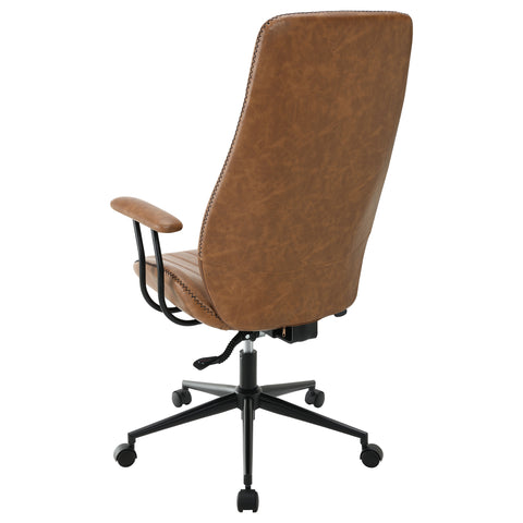 Ellington Upholstered Adjustable Home Office Desk Chair BrownBrown