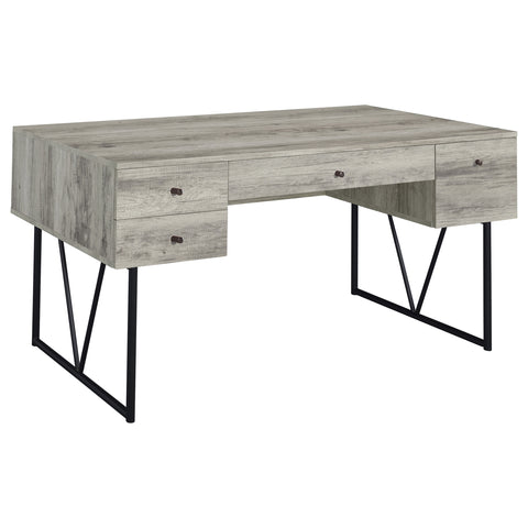 Rowan 63-inch 4-drawer Writing Desk Grey DriftwoodGrey Driftwood