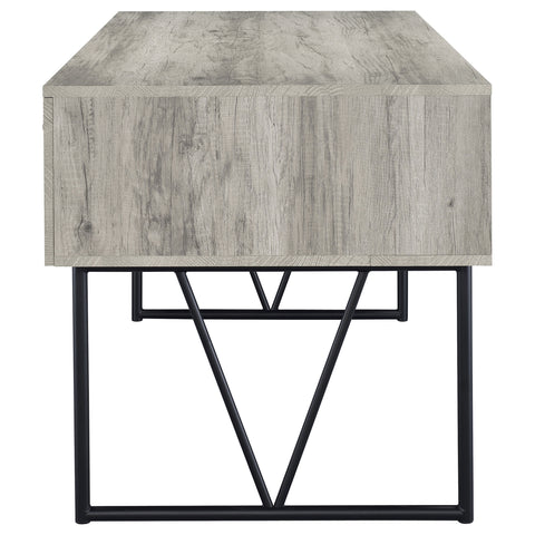Rowan 63-inch 4-drawer Writing Desk Grey DriftwoodGrey Driftwood