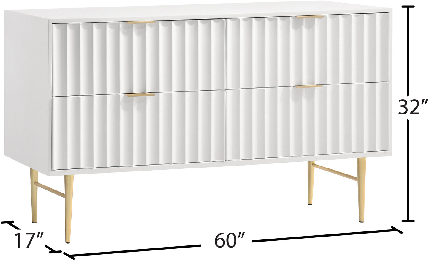 akoya white gloss dresser d