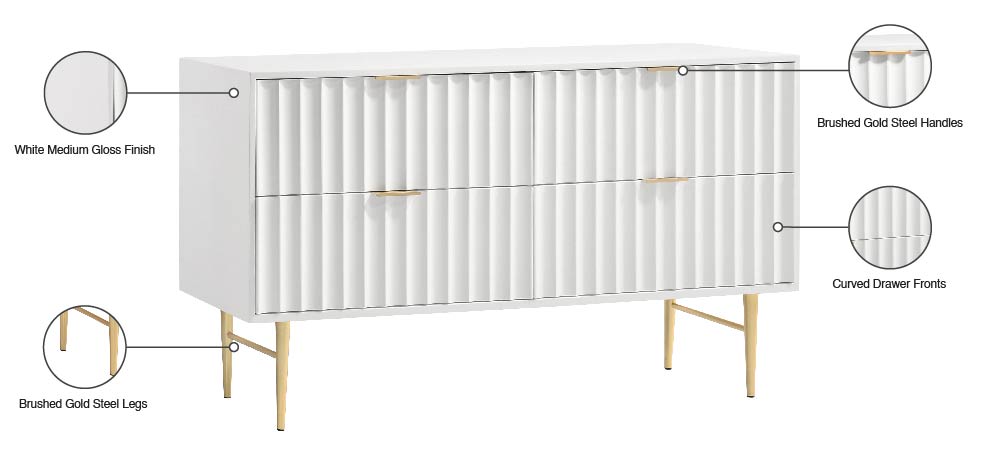 akoya white gloss dresser d