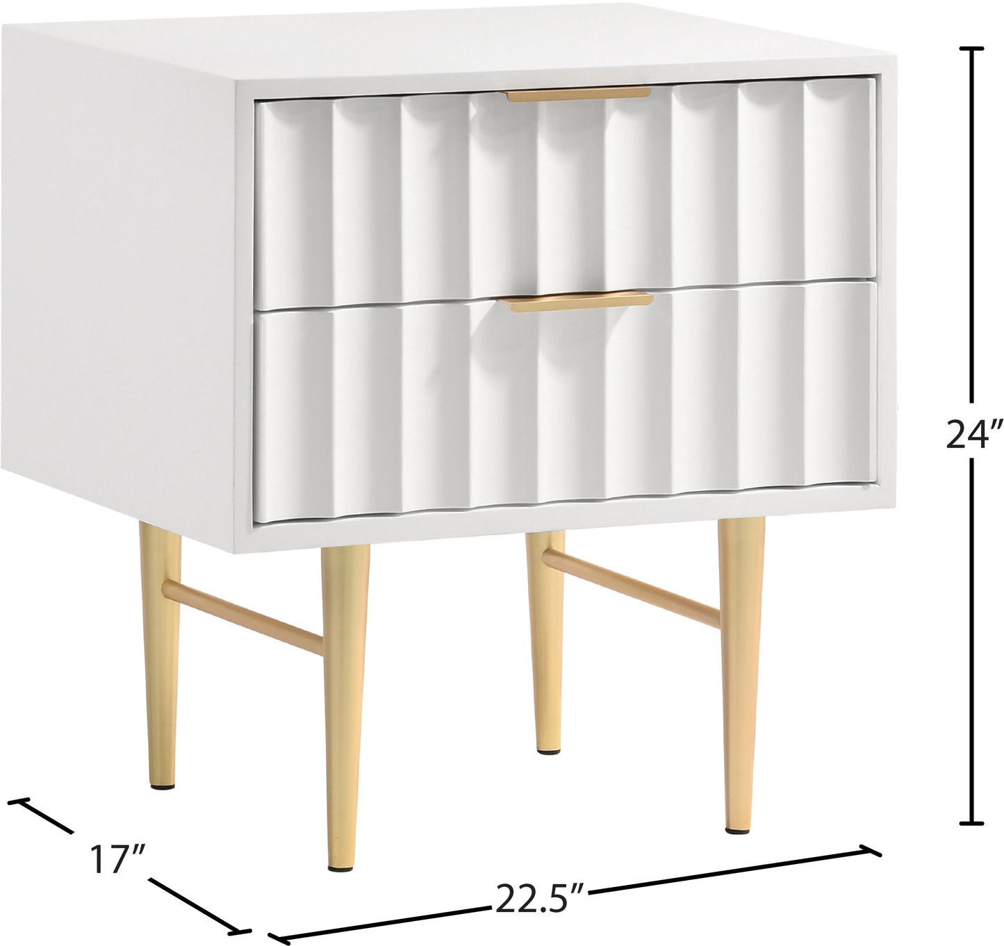 akoya white gloss night stand ns