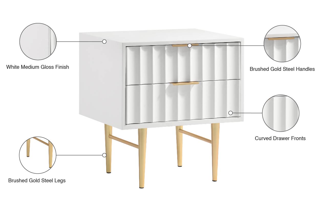 akoya white gloss night stand ns